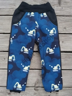 GUDO Softshellové kalhoty, ZIMA, fleece, BAGRY, reflexní prvek