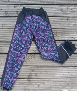 GUDO Softshellové kalhoty, ZIMA, fleece, dívčí, MOTÝLI, reflexní prvek
